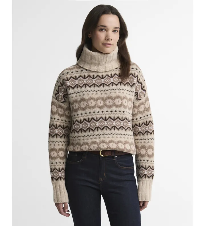 Barbour para mujer. LKN1560 Jersey Helen Knitted beige (M), Casual, Multicolor, Lana, Manga larga
