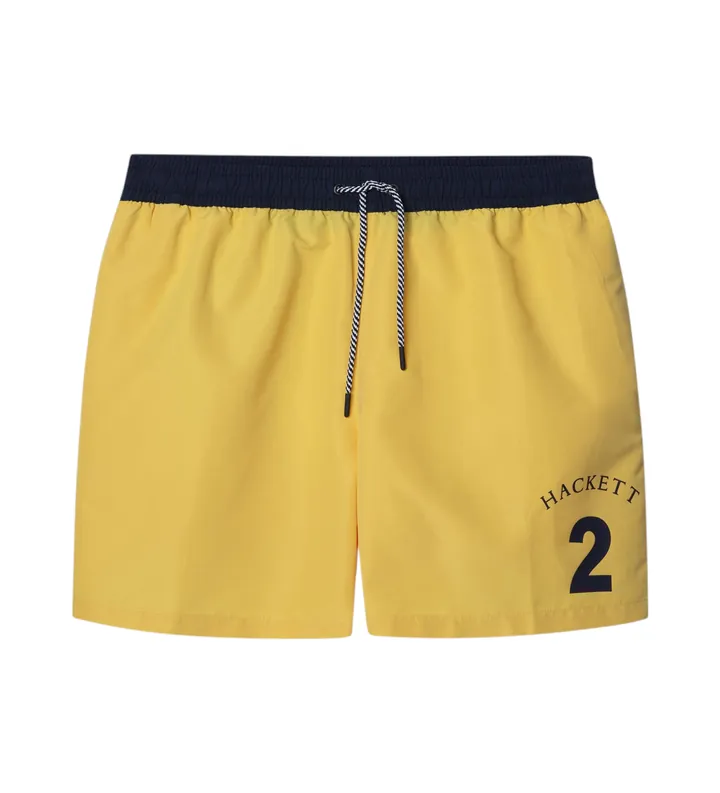 Hackett London para hombre. HMB10104 Bañador Htg Number amarillo (XXL), Beachwear, Poliéster