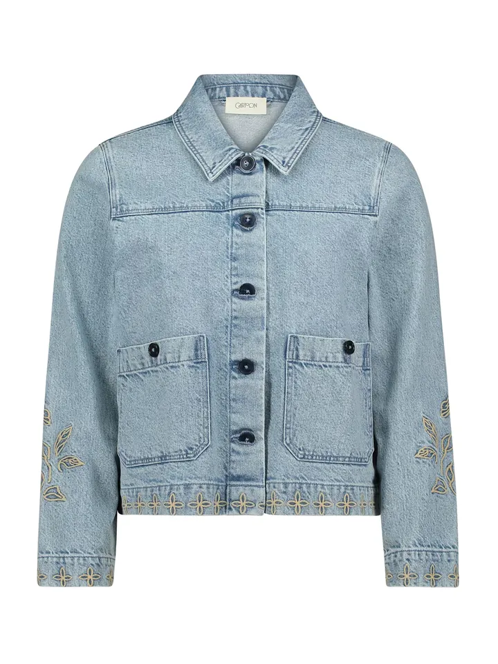 Cartoon Chaqueta de entretiempo azul denim
