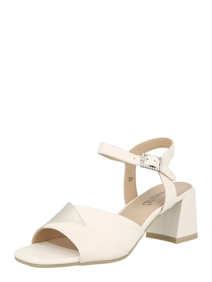 CAPRICE Sandalias crema / bronce