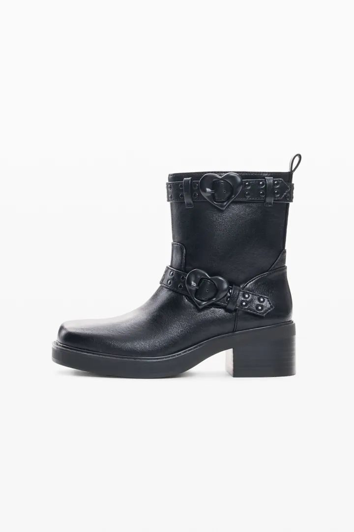 Desigual, Botas Hebillas Efecto Piel, Mujer, Poliuretano, Negro, 36