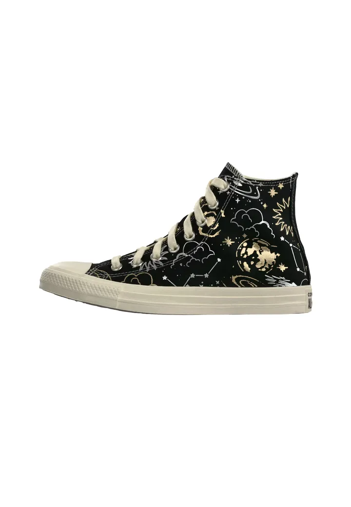 CONVERSE Zapatillas deportivas altas 'CTAS' oro / negro / plata