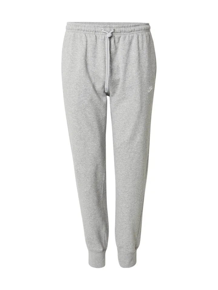 Nike Sportswear Pantalón 'Club Fleece' gris / blanco
