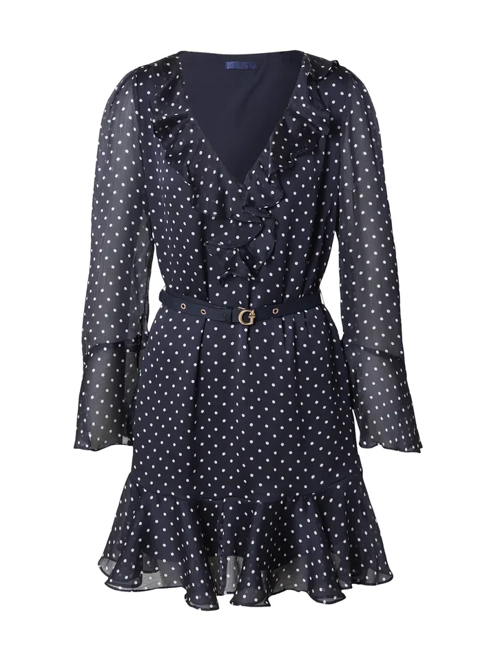 GUESS Vestido 'EMY' azul oscuro / blanco