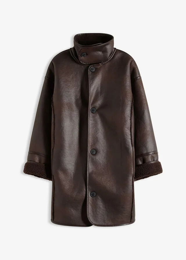 Chaqueta de imitación de piel de cordero