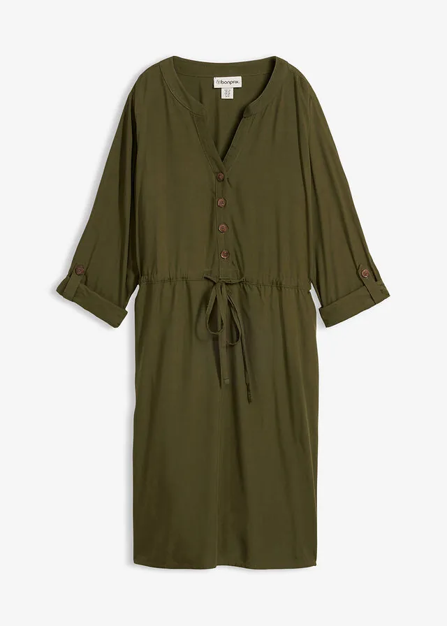 Vestido camisero de viscosa suave