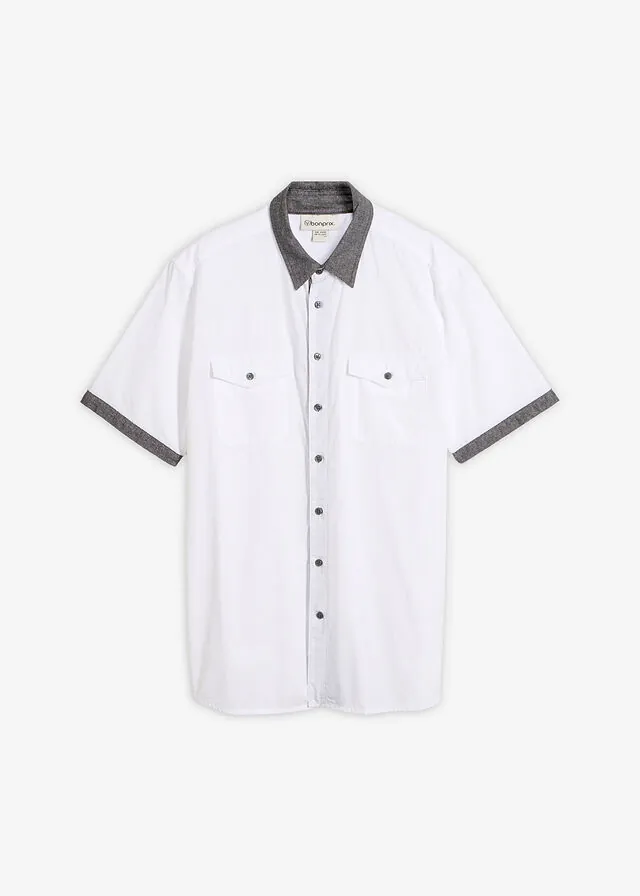 Camisa de manga corta con aspecto 2 en 1