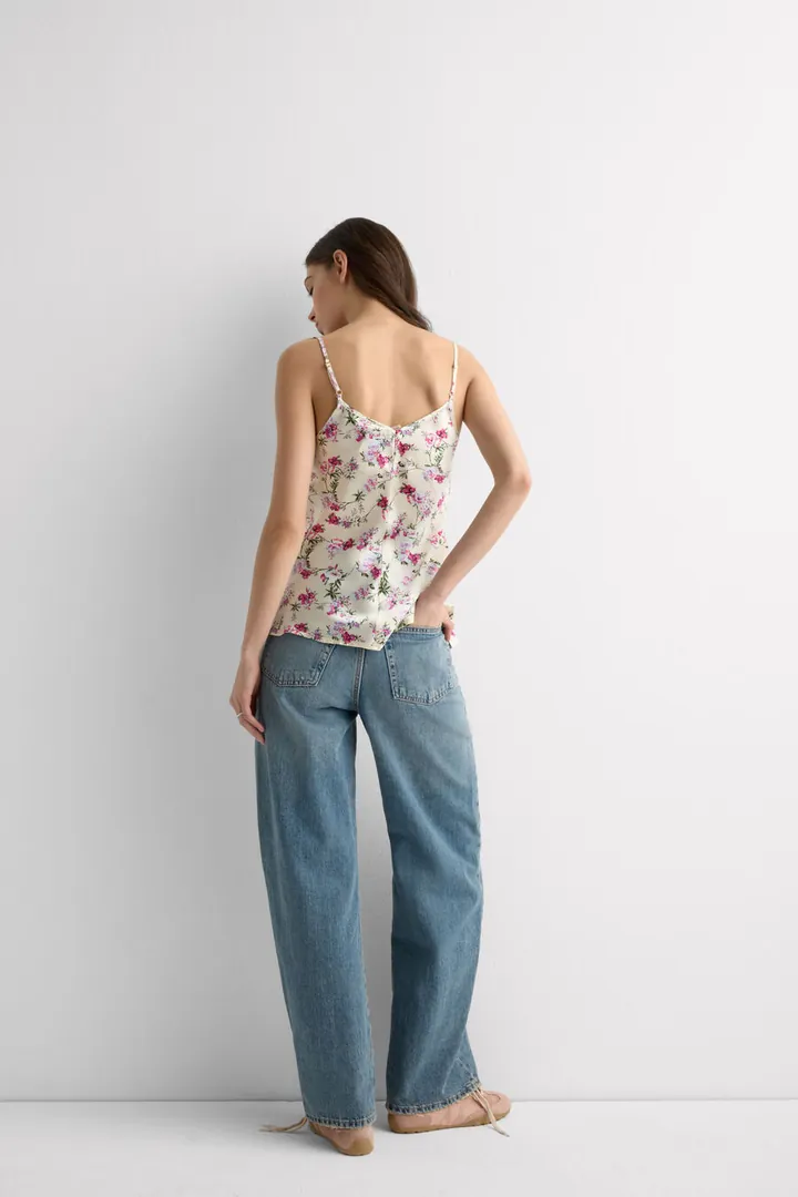 Intimissimi Top de Seda Estampado Pretty Flowers Mujer Floral Tamaño L