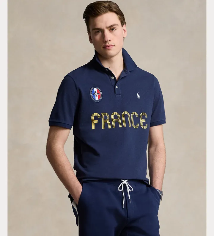 Polo Ralph Lauren para hombre. 710944667001 Polo Classic Fit Francia azul (M), Casual, Algodón, Manga corta