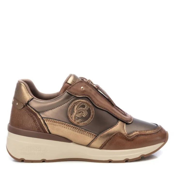 Carmela para mujer. 16183004-TAUPE Zapatillas de piel 161830 taupe (36), 1 a 3cm, Cordones, Casual
