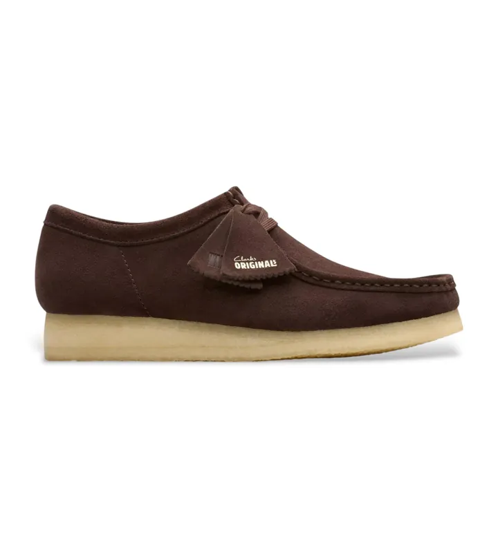 Clarks para hombre. 26156606 Zapatos de piel Wallabee marrón (40), Plano, Ante, Cordones, Casual