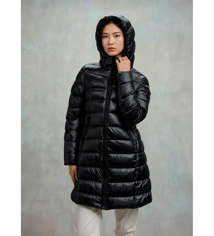 Blauer para mujer. 25WBLDK02069 Chaquetón Largo Adelaide negro (M), Casual, Poliamida