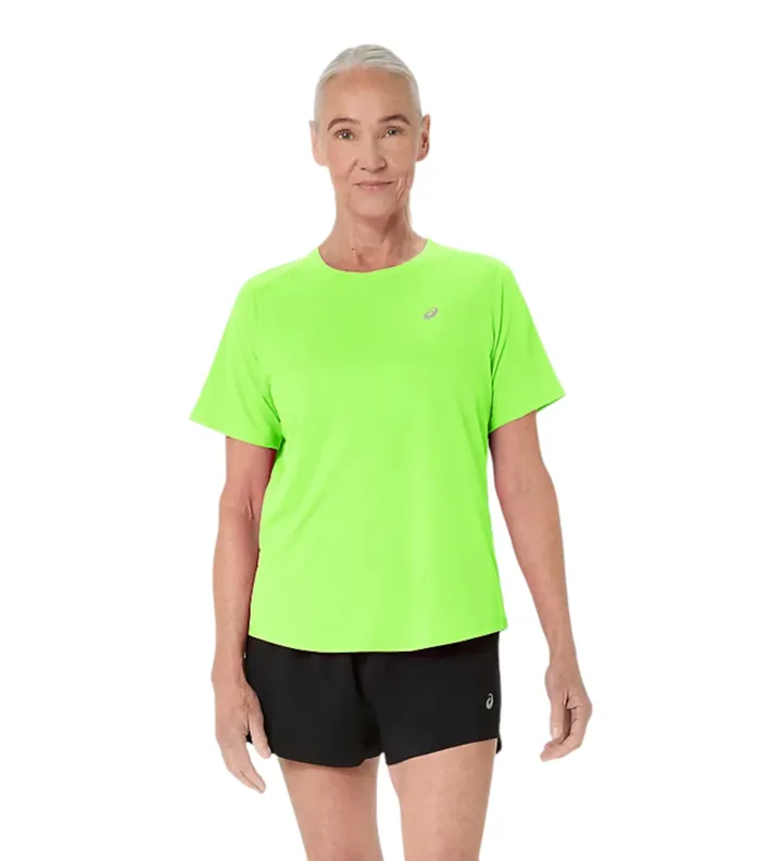 Asics para mujer. 2012D170 Camiseta Core Ss verde (L), Deportivo, Sintético, Running, Multideporte, Manga corta