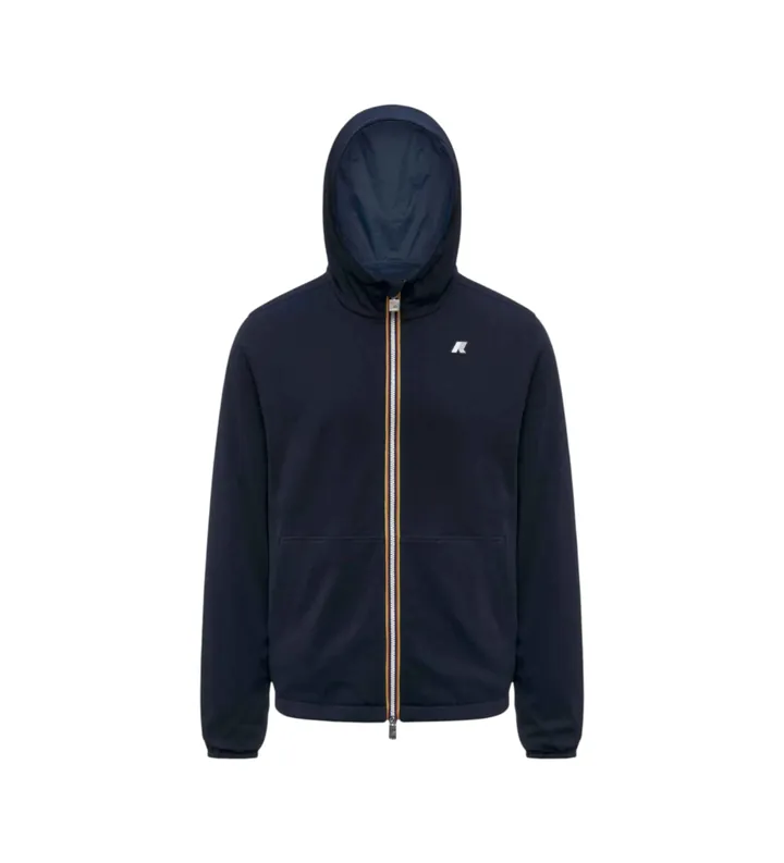 K-way unisex. K8134TW Chaqueta reversible Interlock marino (L), Azul, Casual, Algodón