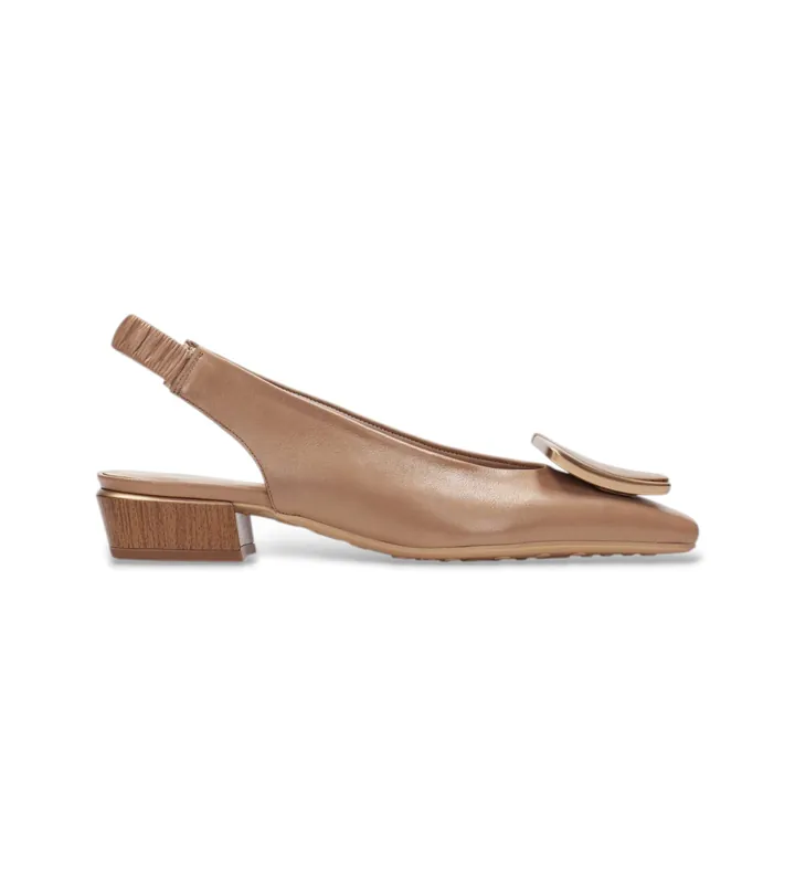 Hispanitas para mujer. HV264761 Zapatos Azucena marrón (36), Piel, 1 a 3cm, Ninguno, Casual, Clásico