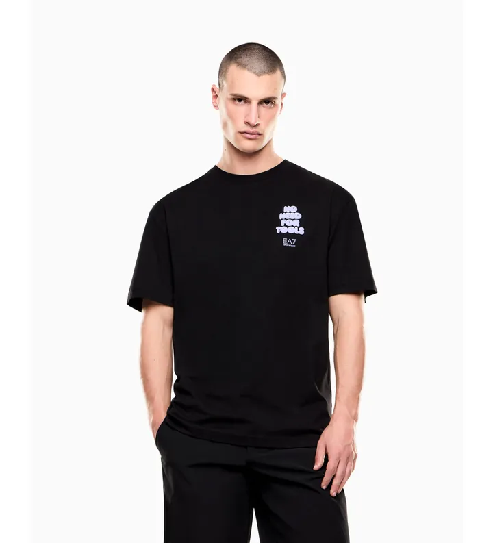 EA7 para hombre. 7M001398_AF13244 Camiseta Graphic Series negro (L), Casual, Algodón, Manga corta