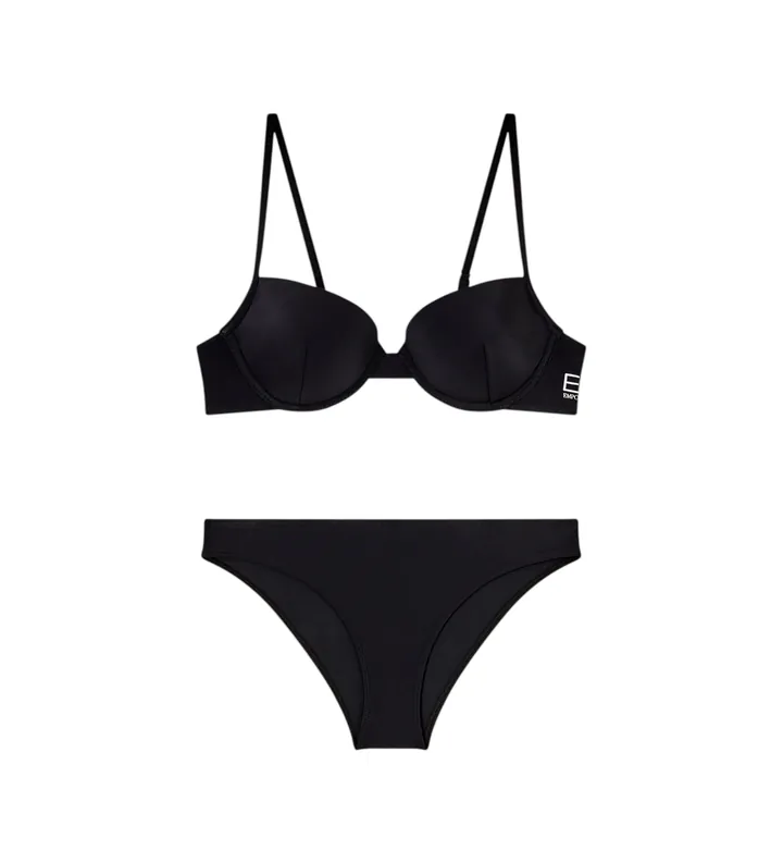 EA7 para mujer. 7W000320_AF20663 Bikini Push-up negro (S), Beachwear, Poliamida