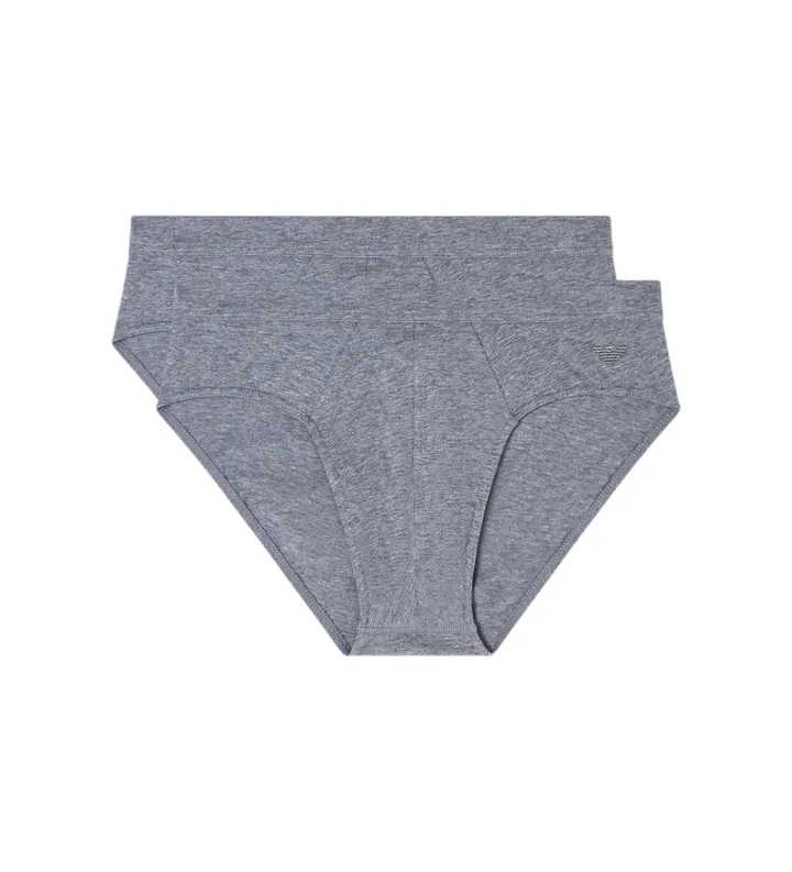 Emporio Armani para hombre. EM003790_AF20672 Set 2 Slips Pima gris (L), Homewear, Algodón