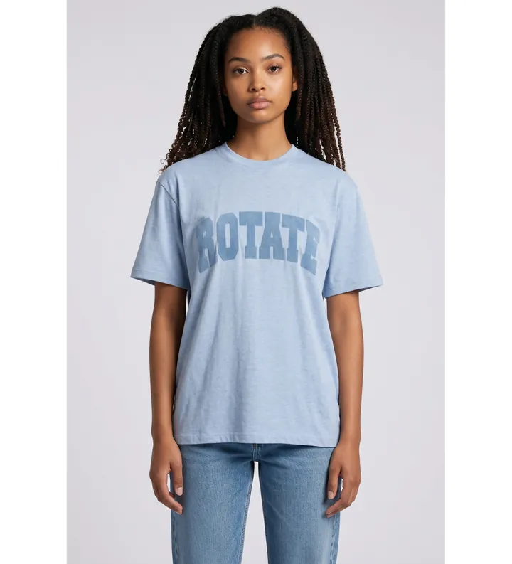 Rotate para mujer. 1163623095 Camiseta Astra azul (S), Casual, Manga corta, Algodón Orgánico