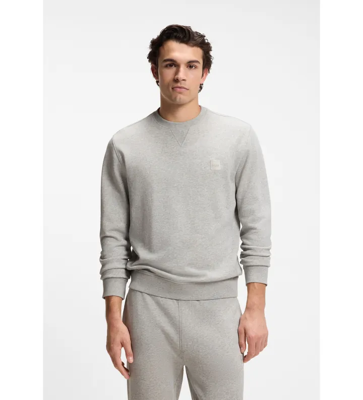 BOSS para hombre. 50509323 Sudadera Westart gris claro (L), Casual, Algodón
