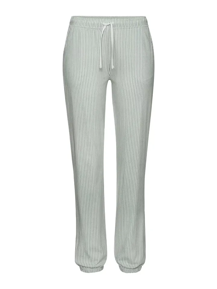 s.Oliver Pantalón de pijama  verde pastel / blanco