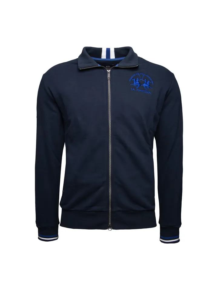 La Martina Sudadera con cremallera 'MAF300'  azul oscuro