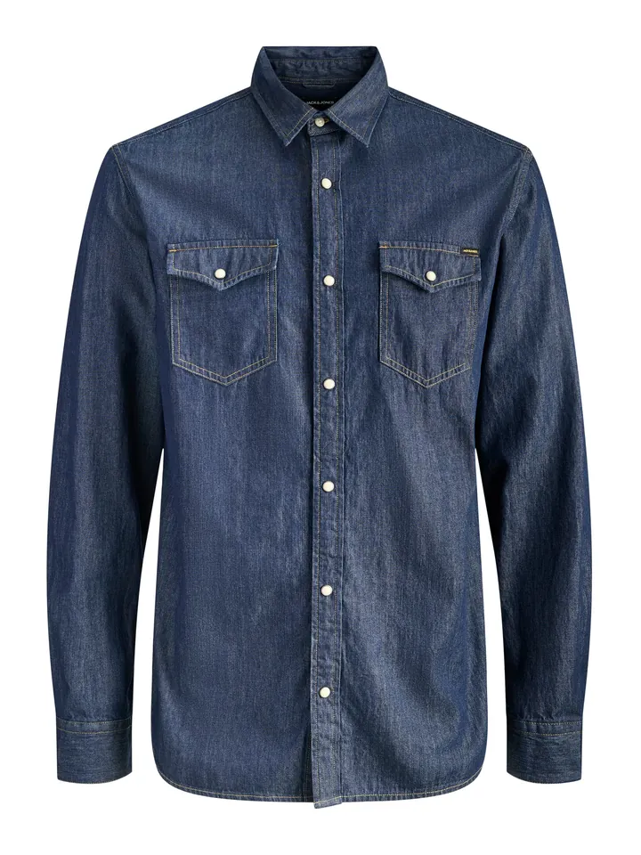 JACK & JONES Camisa  azul denim