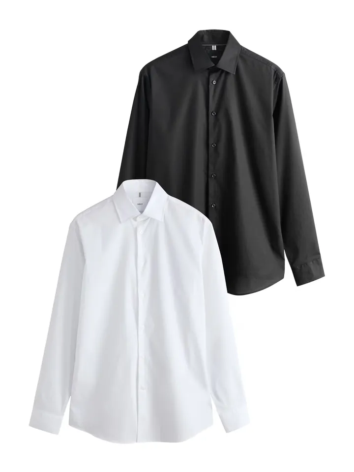 Next Camisa  negro / blanco