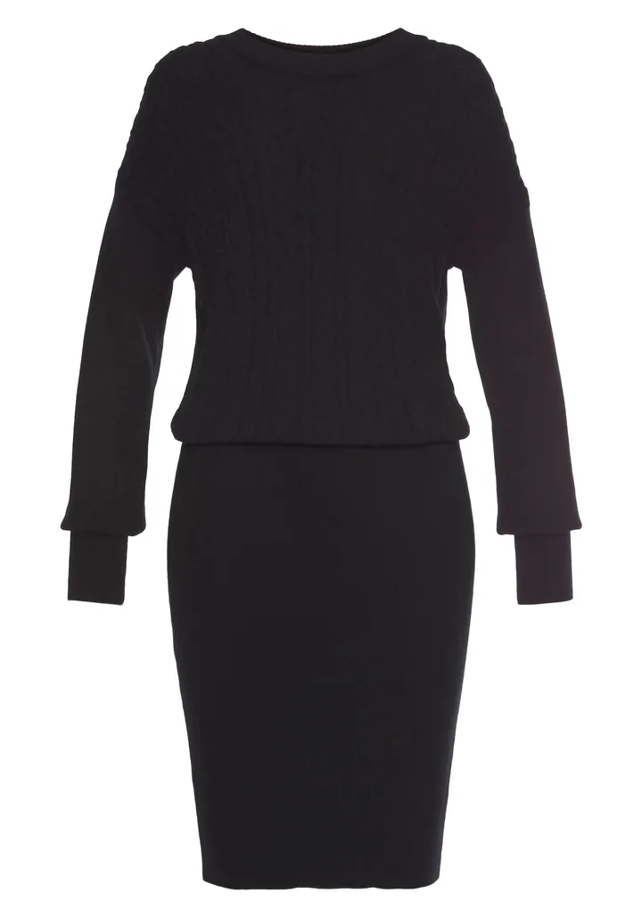 LASCANA Vestido de punto negro