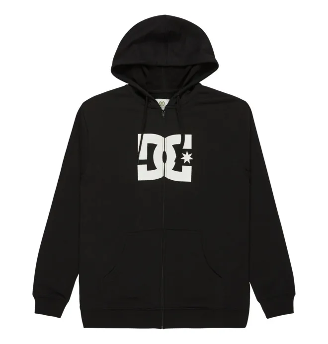 DC Star - Sudadera con capucha y cremallera Negro hombre