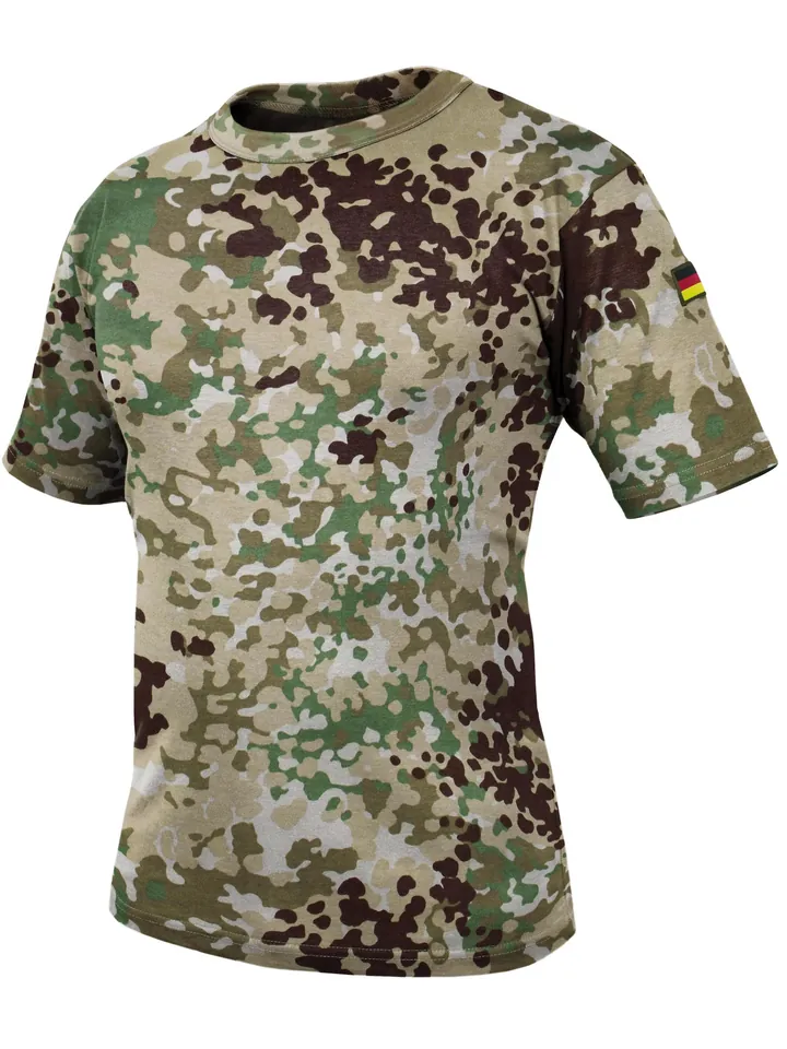 normani Camiseta funcional 'Macapá'  beige claro / marrón oscuro / caqui / verde oscuro