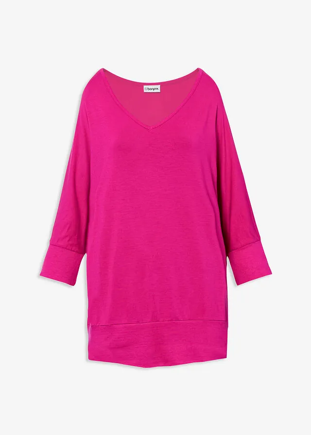 Camiseta holgada de viscosa fluida