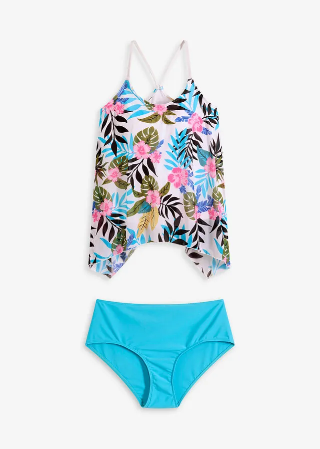 Tankini con malla estampada (2 piezas)