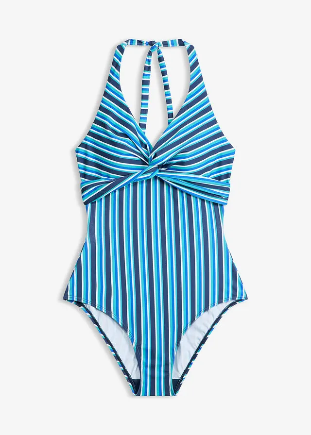 Bañador con cuello halter y aspecto cruzado