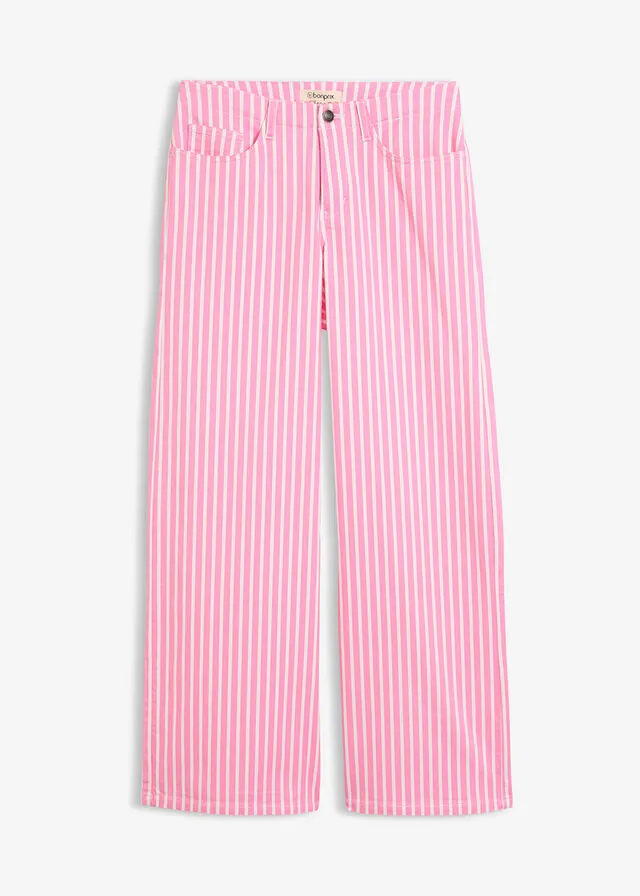 Pantalón de sarga en mezcla de algodón elástico