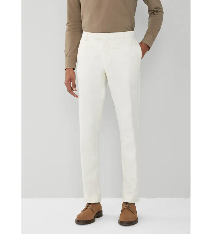 Hackett London para hombre. HM212580 Pantalón Bone blanco roto (30/30), Casual, Lino