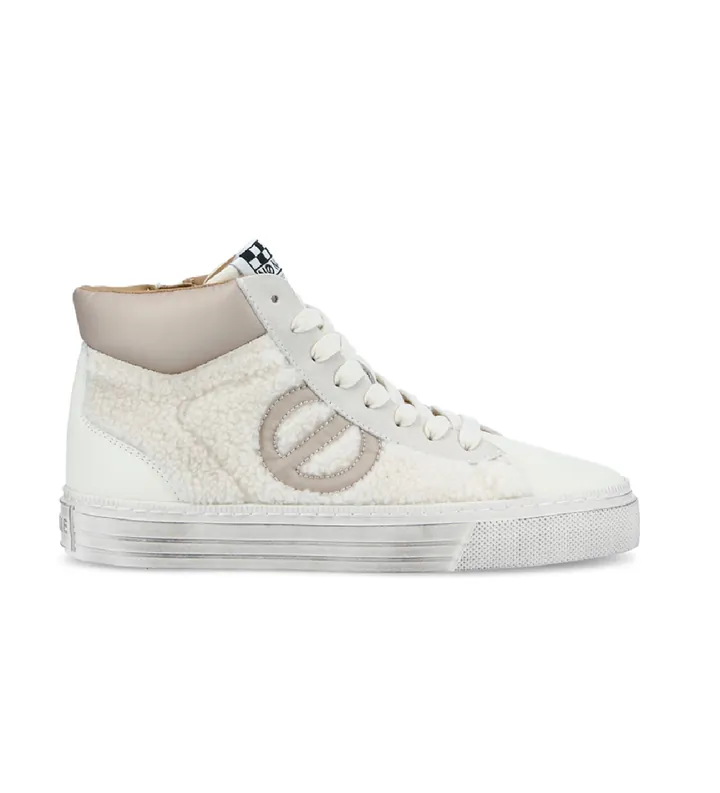 NO NAME para mujer. LNGRCC0 Zapatillas deportivas Strike altas beige (36), Tela, Plano, Cordones, Casual
