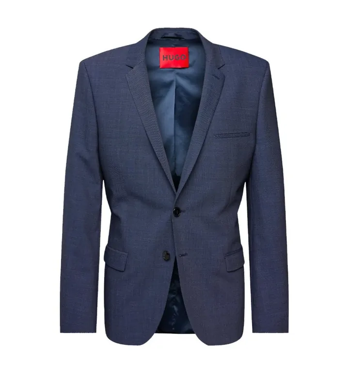 HUGO para hombre. 50495628 Americana Colbert azul (54), Casual, Clásico, Poliéster