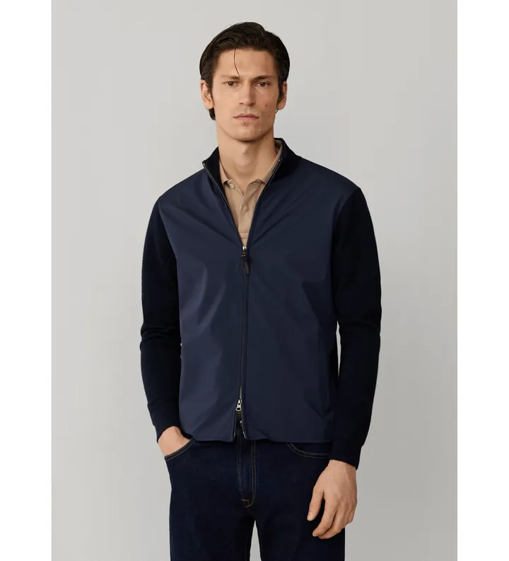 Hackett London para hombre. HM7000170 Chaqueta Travel marino (XL), Casual, Nylon