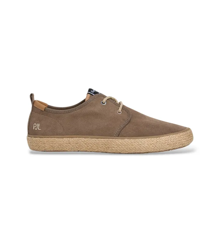 Pepe Jeans para hombre. PMS100007 Alpargatas Port Casual beige (44), Tela, Plano, Cordones