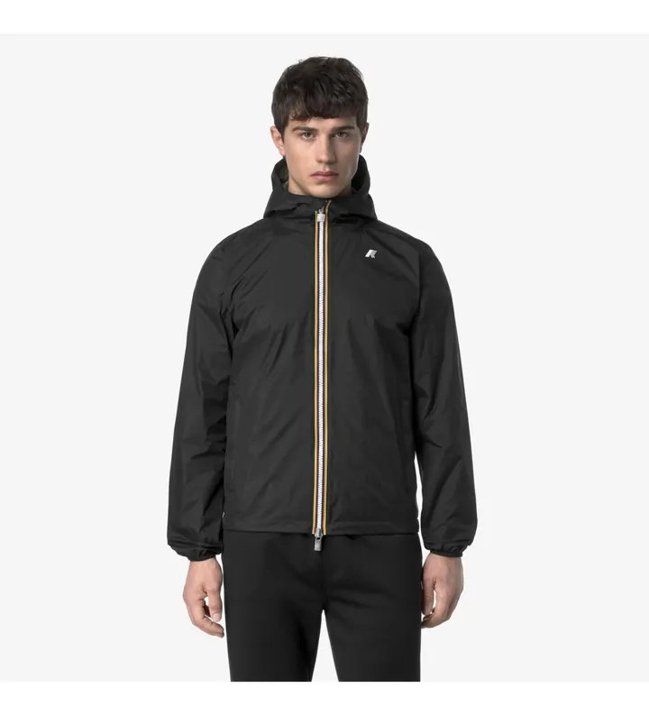 K-way para hombre. K2124EW Chaqueta Jake Plus.2 Double negro, verde (L), Casual, Poliéster