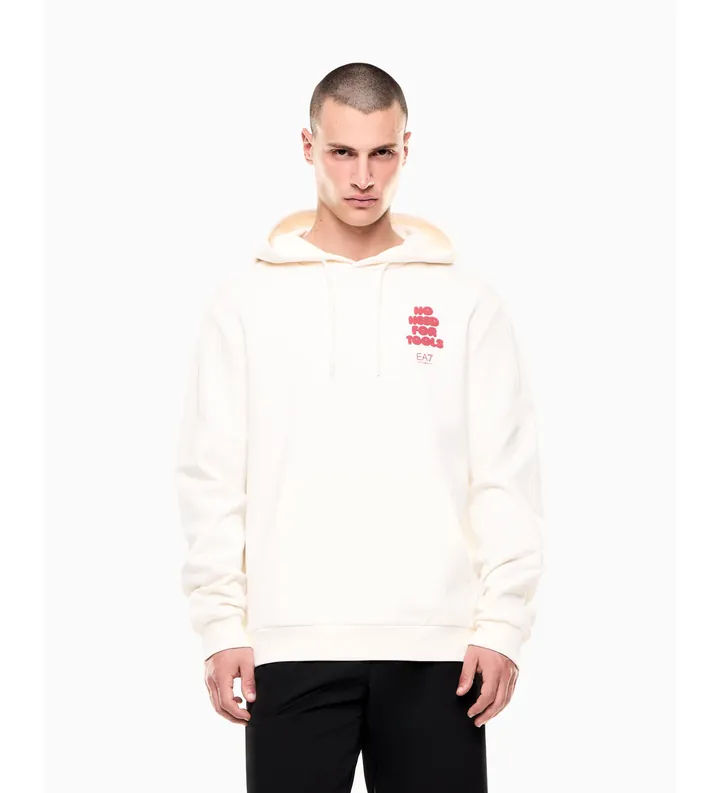 EA7 para hombre. 7M001399_AF17787 Sudadera Graphic Series M blanco (3XL), Casual, Deportivo, Algodón, Sportswear, Multideporte, Manga larga