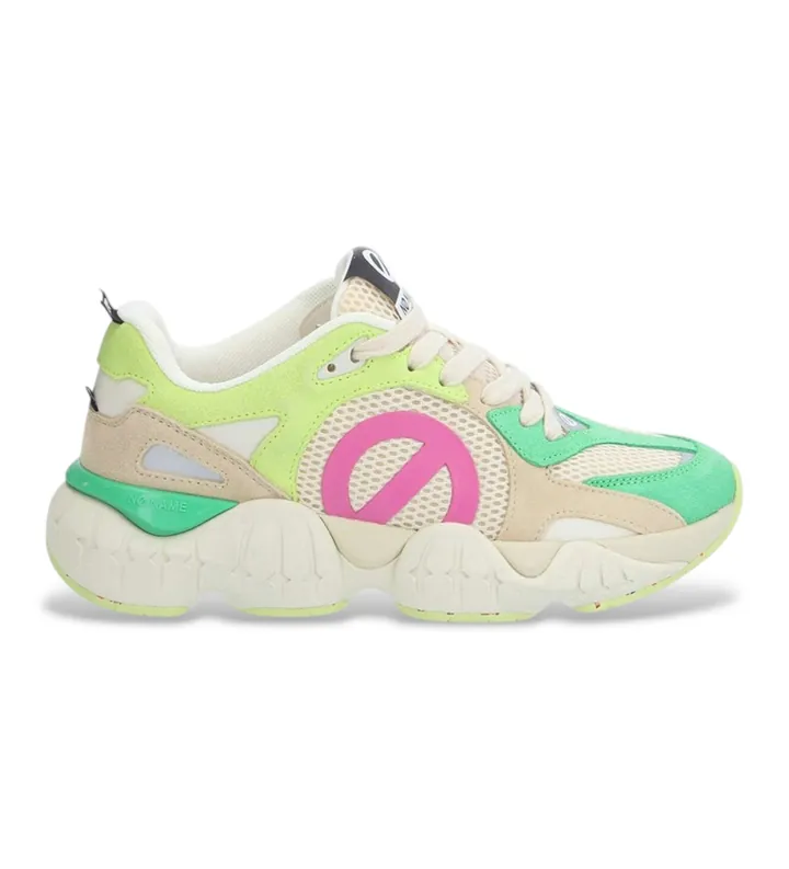 NO NAME para mujer. PNVKSME Zapatillas de Piel Krazee Runner multicolor (36), Plano, Cordones, Casual, Deportivo