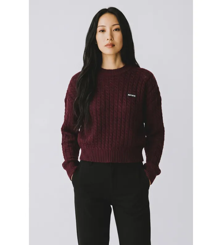 Rotate para mujer. 116437741 Jersey Salita marrón (M), Casual, Lana, Manga larga