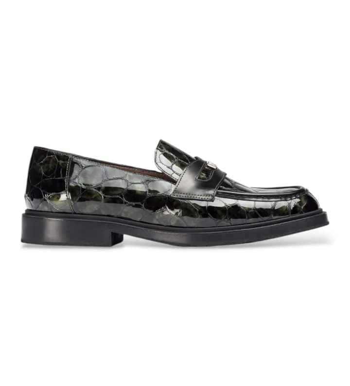 Wonders para mujer. B-9143_5521_11764 Mocasines de Piel Ned Verde (36), Plano, Ninguno, Casual, Clásico, Charol