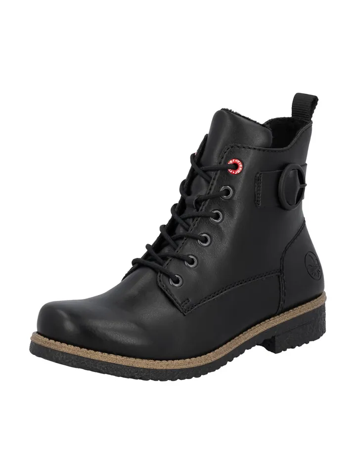 Rieker Botines con cordones arena / negro