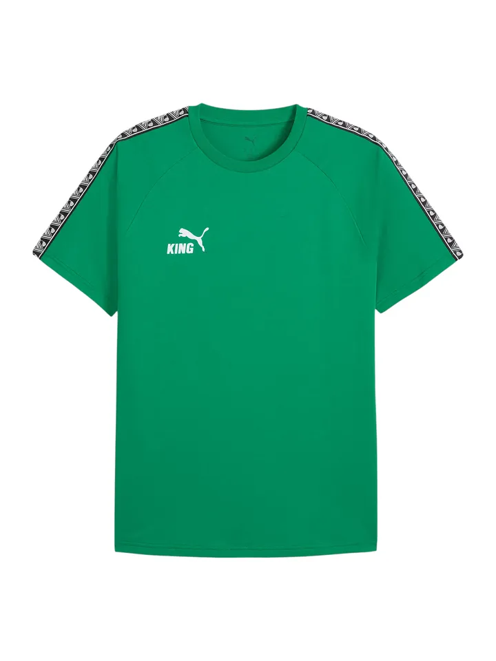 PUMA Camiseta funcional verde / negro / blanco