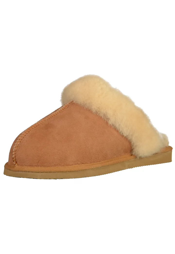 SHEPHERD Zapatillas de casa 'Jessica'  arena / cognac