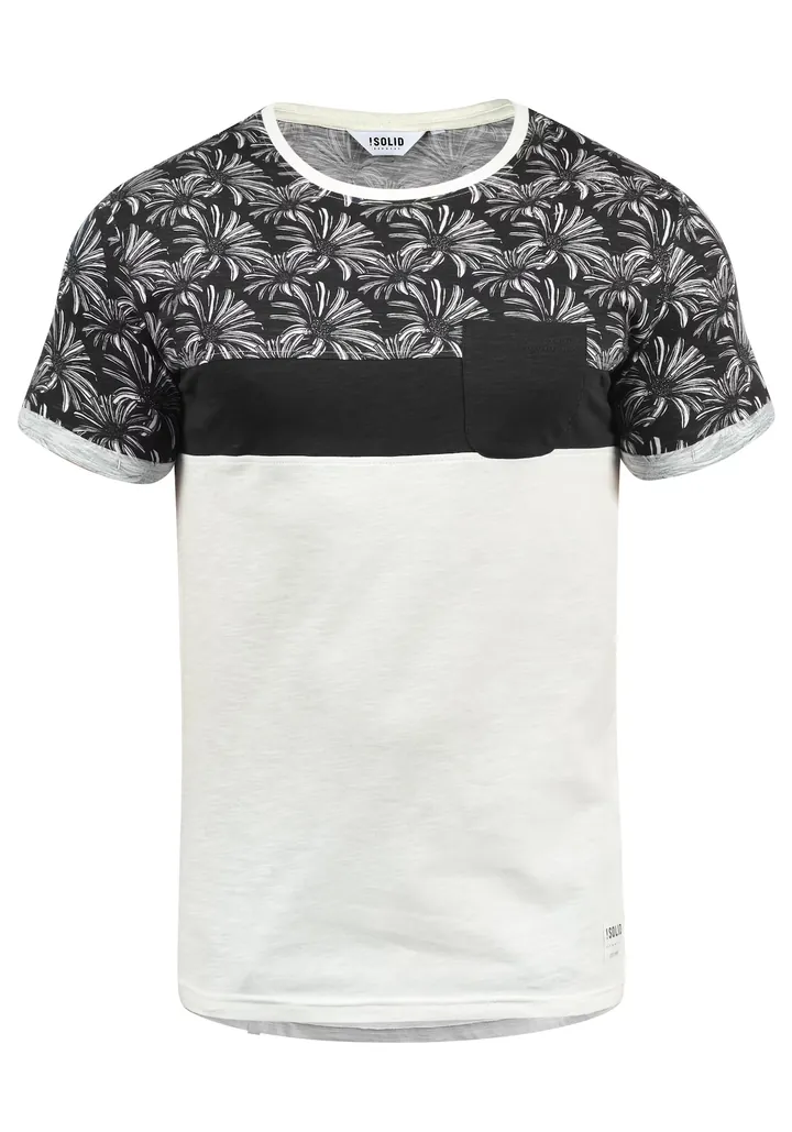 !Solid Camiseta 'Florian' negro / blanco