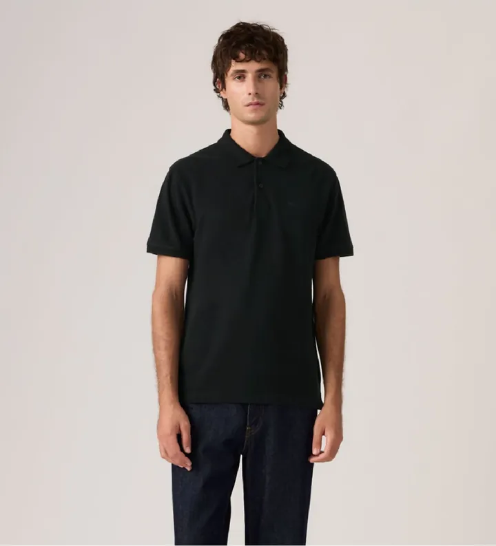 Levi's para hombre. 005FM-0002 Polo Original negro (L), Casual, Algodón, Manga corta